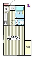 宏洋ハウス 1Kの間取図画像
