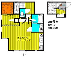 あうる ワンルームの間取図画像