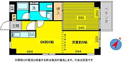 エスポワール 1LDKの間取図画像