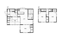 宮崎市月見ヶ丘の中古戸建 4LDKの間取り