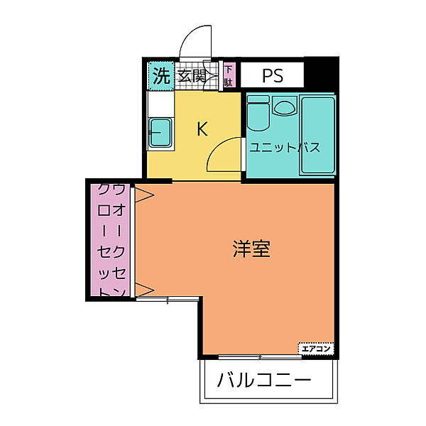 鈴木マンション 4-A｜静岡県沼津市高島本町(賃貸マンション1K・4階・28.00㎡)の写真 その2