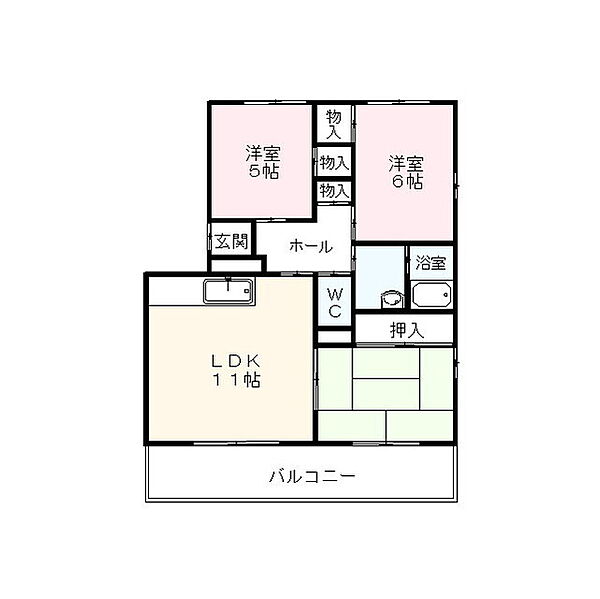 レヂデンス石井　Ｎ ｜静岡県駿東郡清水町徳倉(賃貸マンション3LDK・3階・62.32㎡)の写真 その2