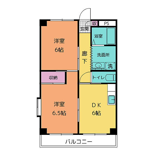 ベニヤオリエンタルビル 202｜静岡県沼津市岡一色(賃貸マンション2DK・3階・44.50㎡)の写真 その2