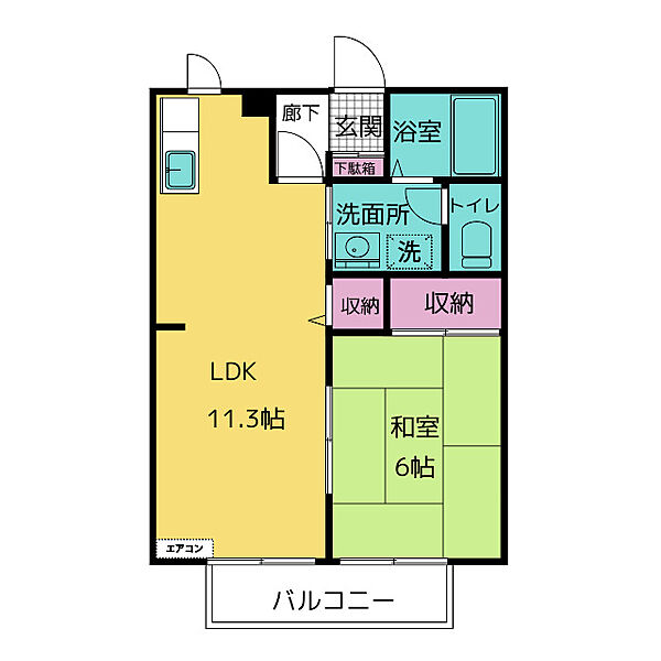 ルミエールコート 201｜静岡県沼津市大諏訪(賃貸アパート1LDK・2階・39.66㎡)の写真 その2