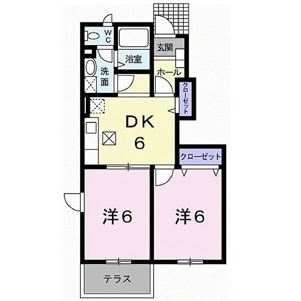 アルカディア 105｜静岡県裾野市佐野(賃貸アパート2DK・1階・42.77㎡)の写真 その2