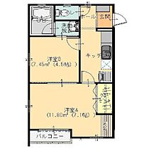 シャルルドゥ富士見 103 ｜ 群馬県館林市富士見町（賃貸アパート2K・1階・35.20㎡） その2