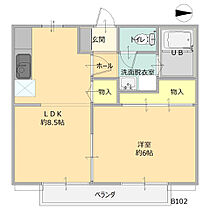 カーサヤマト　B 101 ｜ 群馬県邑楽郡明和町新里683（賃貸アパート1LDK・1階・35.91㎡） その2