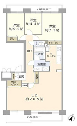 間取りを拡大表示