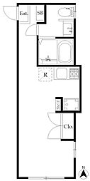 リヒトハイム桜台 1Kの間取図画像