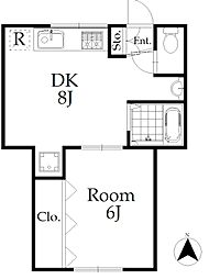 パークハイツ 1DKの間取図画像