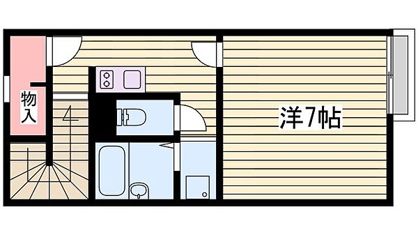 レオネクストディアベルジュII 208｜兵庫県明石市魚住町金ケ崎(賃貸アパート1K・2階・28.15㎡)の写真 その2
