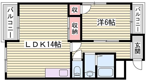 164ビル ｜兵庫県神戸市西区伊川谷町潤和(賃貸マンション1LDK・4階・47.31㎡)の写真 その2