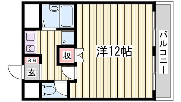 クローバーズマンション ｜兵庫県神戸市西区王塚台7丁目(賃貸マンション1K・2階・33.25㎡)の写真 その2