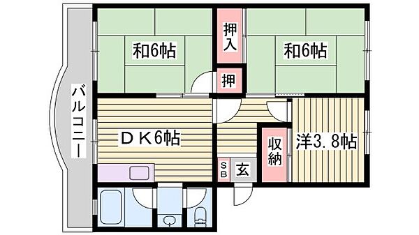 第一イワサキビル ｜兵庫県神戸市西区王塚台3丁目(賃貸マンション3DK・3階・49.96㎡)の写真 その2