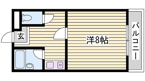 リッツ舞子坂 ｜兵庫県神戸市垂水区舞子坂3丁目(賃貸マンション1K・4階・26.64㎡)の写真 その2