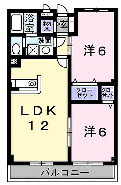 プラムテラス ｜兵庫県神戸市西区小山2丁目(賃貸アパート2LDK・2階・51.26㎡)の写真 その2