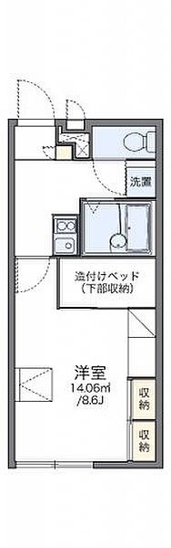 レオパレスハイベリー 208｜兵庫県明石市大久保町大窪(賃貸アパート1K・2階・23.18㎡)の写真 その2