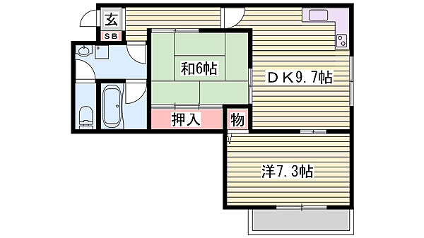 アミティ松本 ｜兵庫県神戸市垂水区西舞子5丁目(賃貸マンション2DK・1階・53.01㎡)の写真 その2