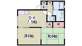 キャッスルハイツ  ｜ 兵庫県三木市大村（賃貸アパート2DK・2階・46.03㎡） その2