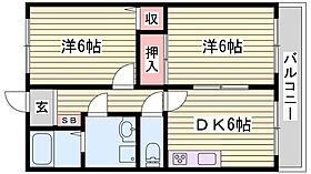 マンションエイト  ｜ 兵庫県明石市大久保町江井島（賃貸マンション2LDK・2階・45.00㎡） その2