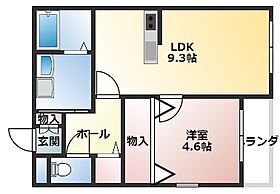 Blue Grass  ｜ 兵庫県三木市志染町東自由が丘1丁目（賃貸アパート1LDK・2階・37.20㎡） その2