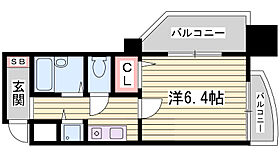 YKハイツ桜町  ｜ 兵庫県明石市桜町（賃貸マンション1K・6階・22.30㎡） その2