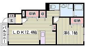 サンスーシーB棟  ｜ 兵庫県明石市二見町西二見（賃貸アパート1LDK・1階・47.20㎡） その2