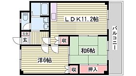 第366川辺ビル  ｜ 兵庫県明石市大久保町わかば（賃貸マンション2LDK・3階・58.00㎡） その2