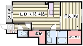 ユニヴェール  ｜ 兵庫県明石市松江（賃貸アパート1LDK・1階・48.66㎡） その2