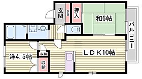 コスモハイツ  ｜ 兵庫県加古郡播磨町東本荘2丁目（賃貸アパート2LDK・1階・54.68㎡） その2