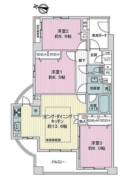 間取りを拡大表示