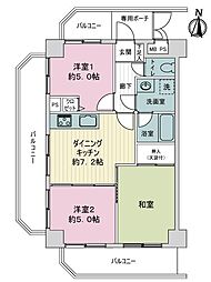 ライオンズプラザ東向島 3DKの間取り