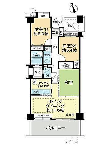 間取り ライオンズガーデン武蔵関公園弐番館 1階/-