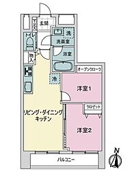 ライオンズマンション西千葉第2 2LDKの間取図画像