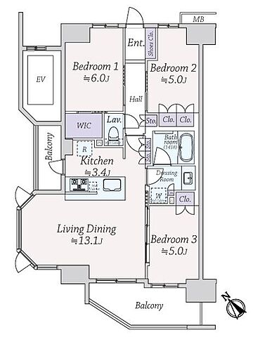 間取り ヴェレーナ相模大野 10階/-
