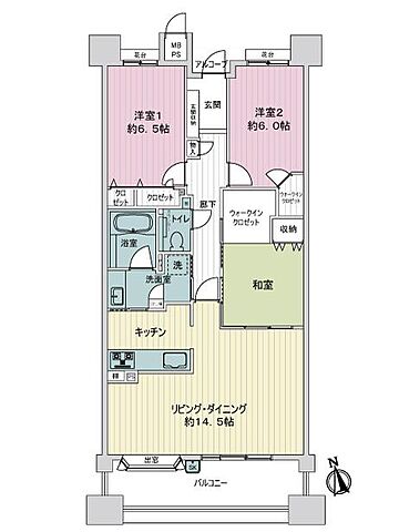 間取り ライオンズマンション矢田東 8階/-