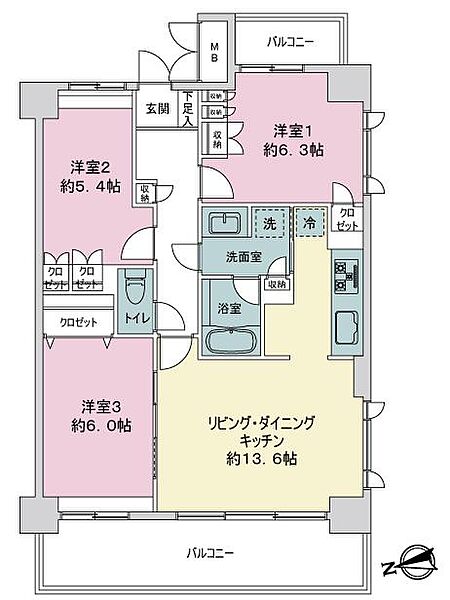 間取りを拡大表示