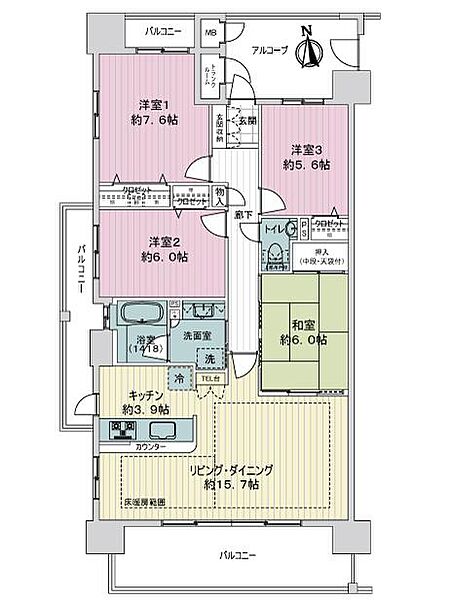 間取りを拡大表示