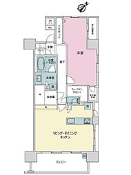 ライオンズクレグランドフォート 1LDKの間取図画像