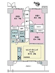 ポレスター井口明神 3LDKの間取図画像