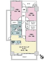 サーパス南福岡 3LDKの間取図画像