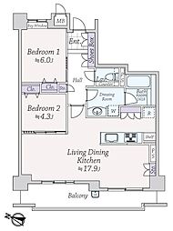 間取図画像 2LDK