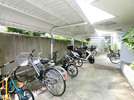 駐輪場。フリー区画(使用料金無し)。