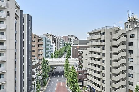 西側バルコニーからの眺望(眺望は永続的に保証されるものではありません)