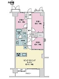 サンヴェール浦和常盤 3LDKの間取図画像