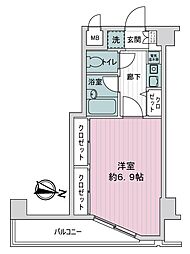 エステムコート芦屋西 1Kの間取図画像