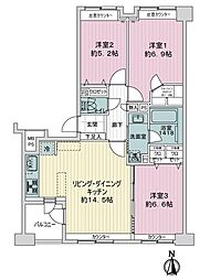 アーバンビュー川崎大師 3LDKの間取図画像