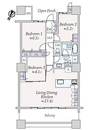 ブリリア有明スカイタワー 3LDKの間取図画像