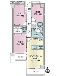 ダイアパレス亀有公園通り 3LDKの間取図画像