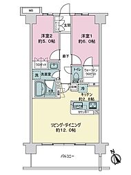 アルネックスシティ 2LDKの間取図画像